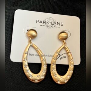 Park Lane Gold Starry Teardrop Earrings